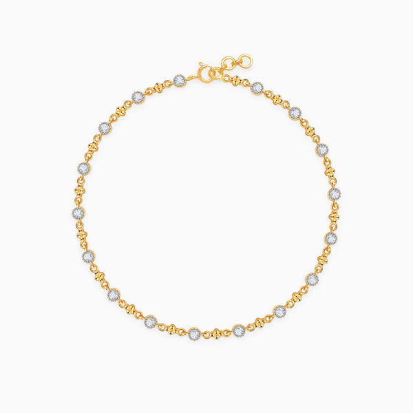 Celestial Diamond Bracelet in Luxe Gold Finish