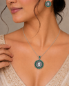 Emerald Queen Coin Pendent Set