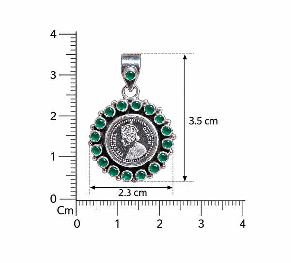 Emerald Queen Coin Pendent Set
